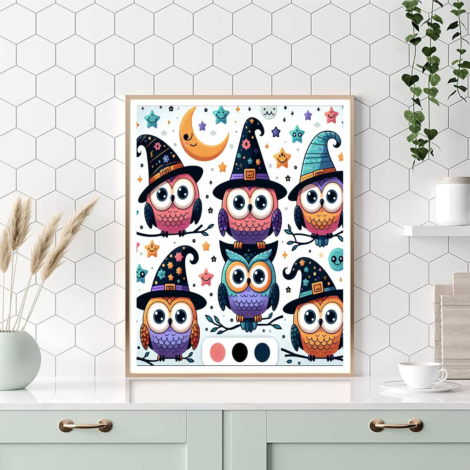 Wondrous Wizarding Owls Paint By Numbers