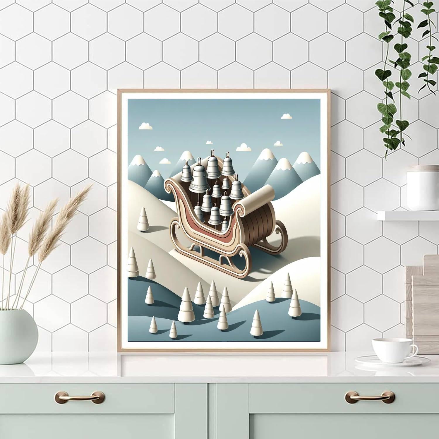 Snowy Sleighbell Serenade Number Painting