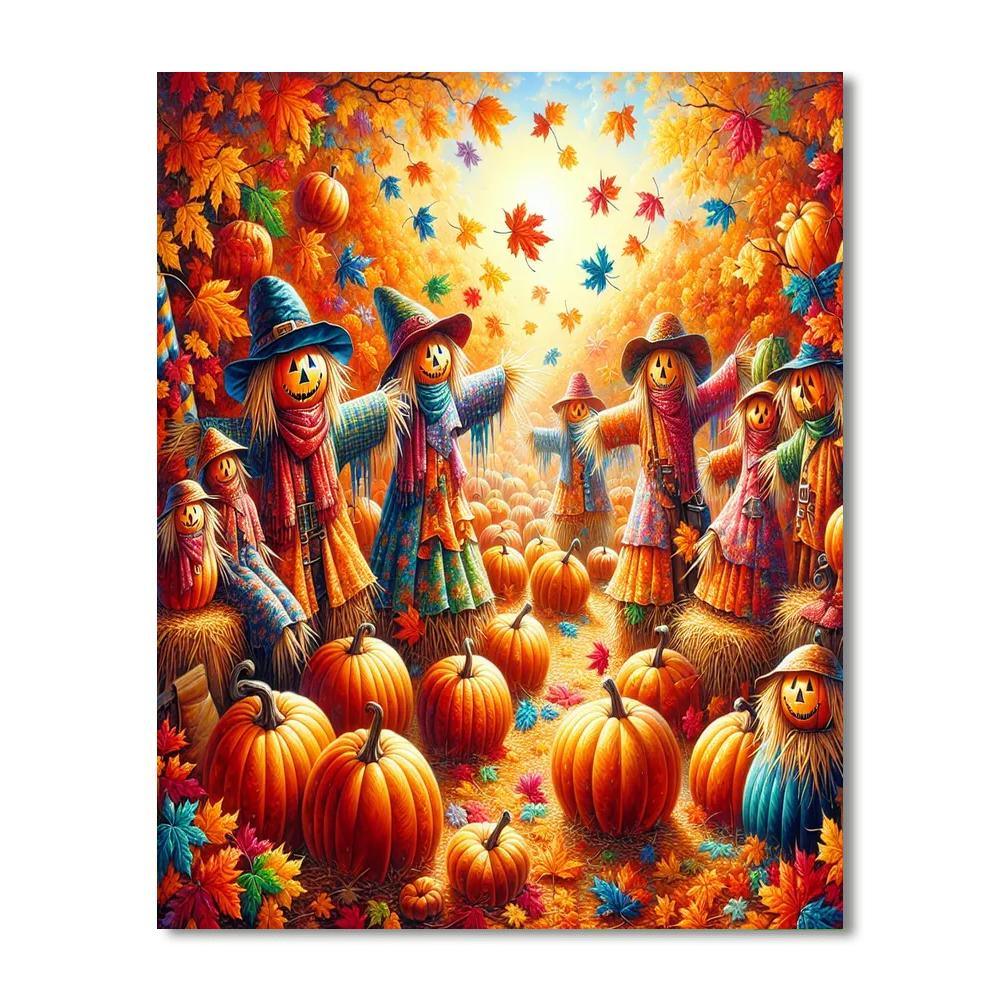 Playful Autumn Festival Paint By Numbers Art
