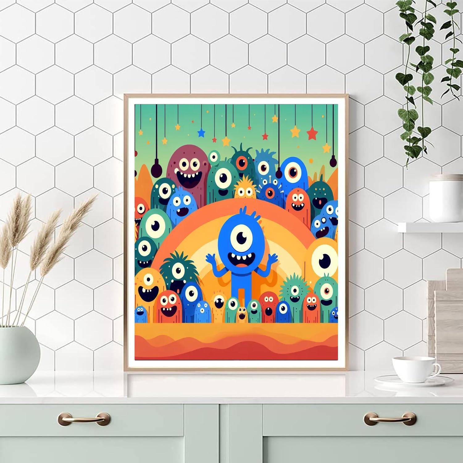 Cute Monsters Paint By Numbers Kits