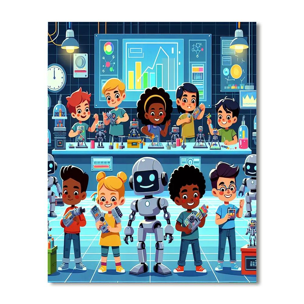 Futuristic Inventors DIY Paint By Numbers