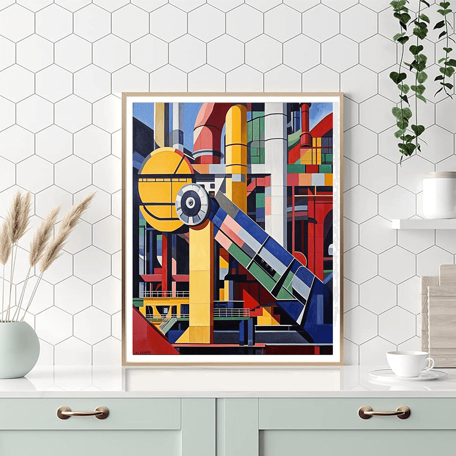 Fernand Léger Inspired Industrial Revolution Vision  Paint By Numbers Art