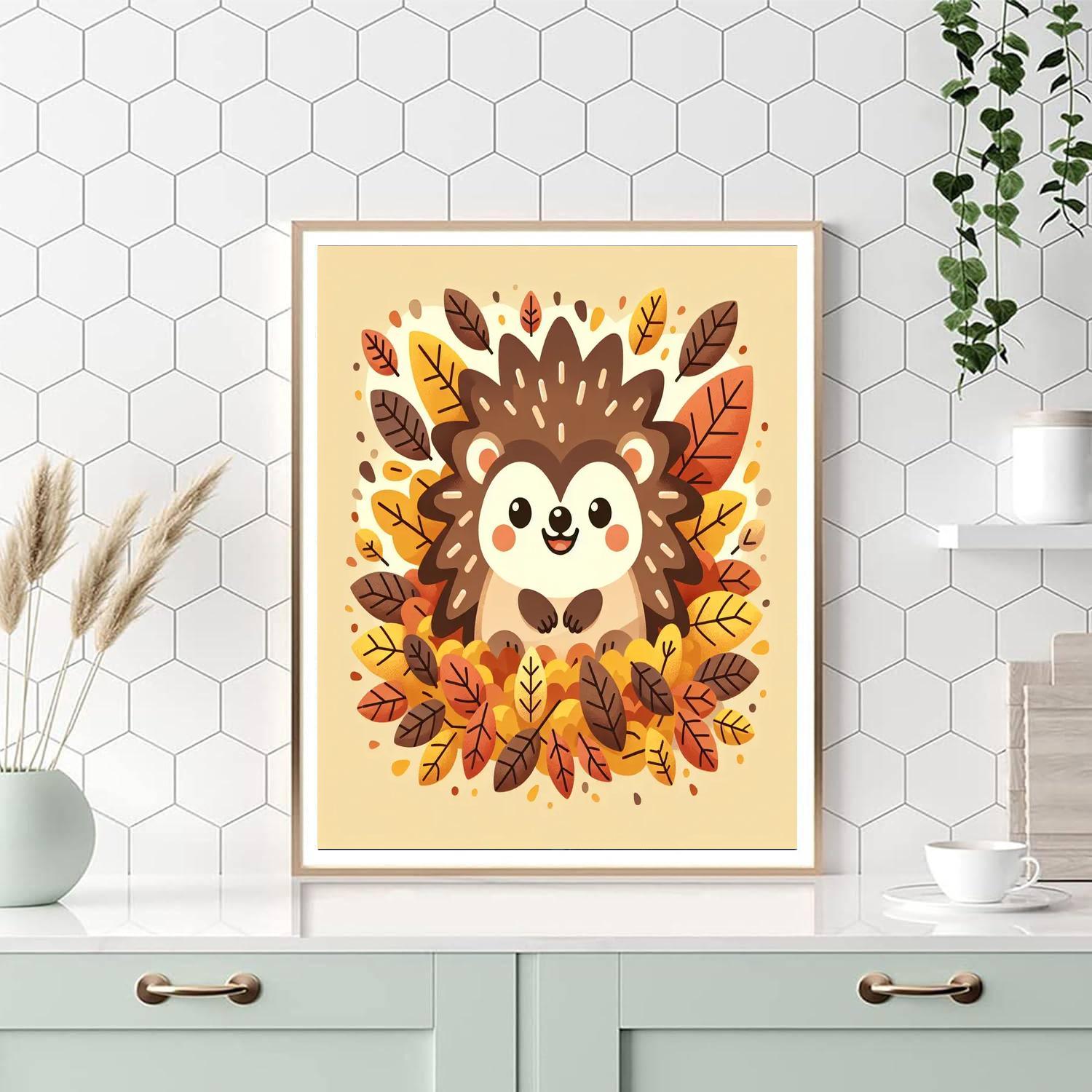 Jolly Hedgehog Hideaway Paint By Number