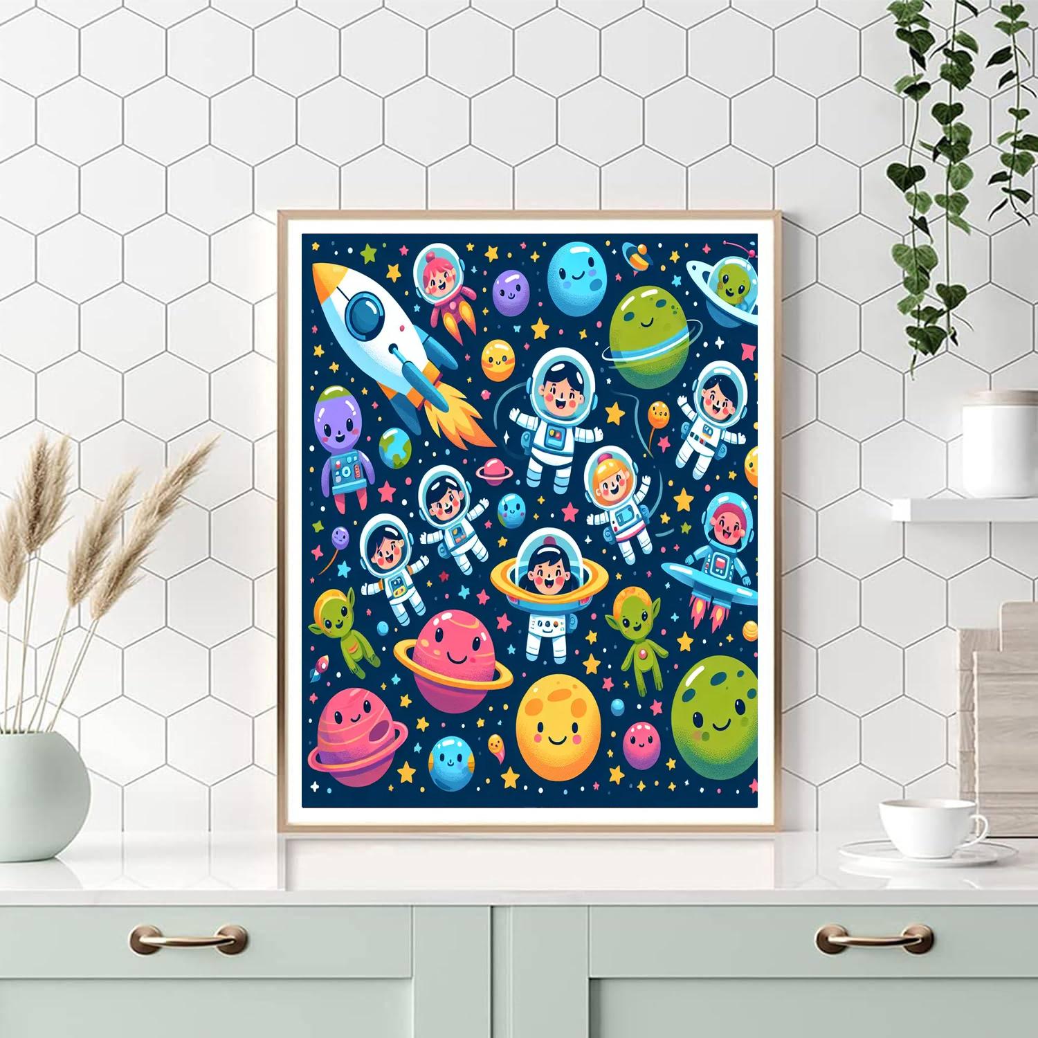 Exploring The Space Galaxy Numbered Painting Kits