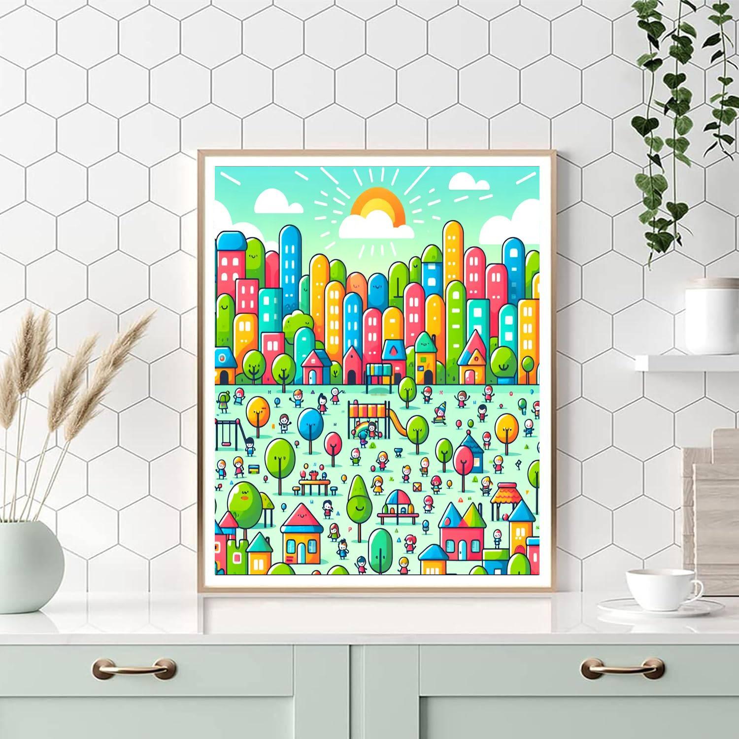 Doodle Town Number Painting