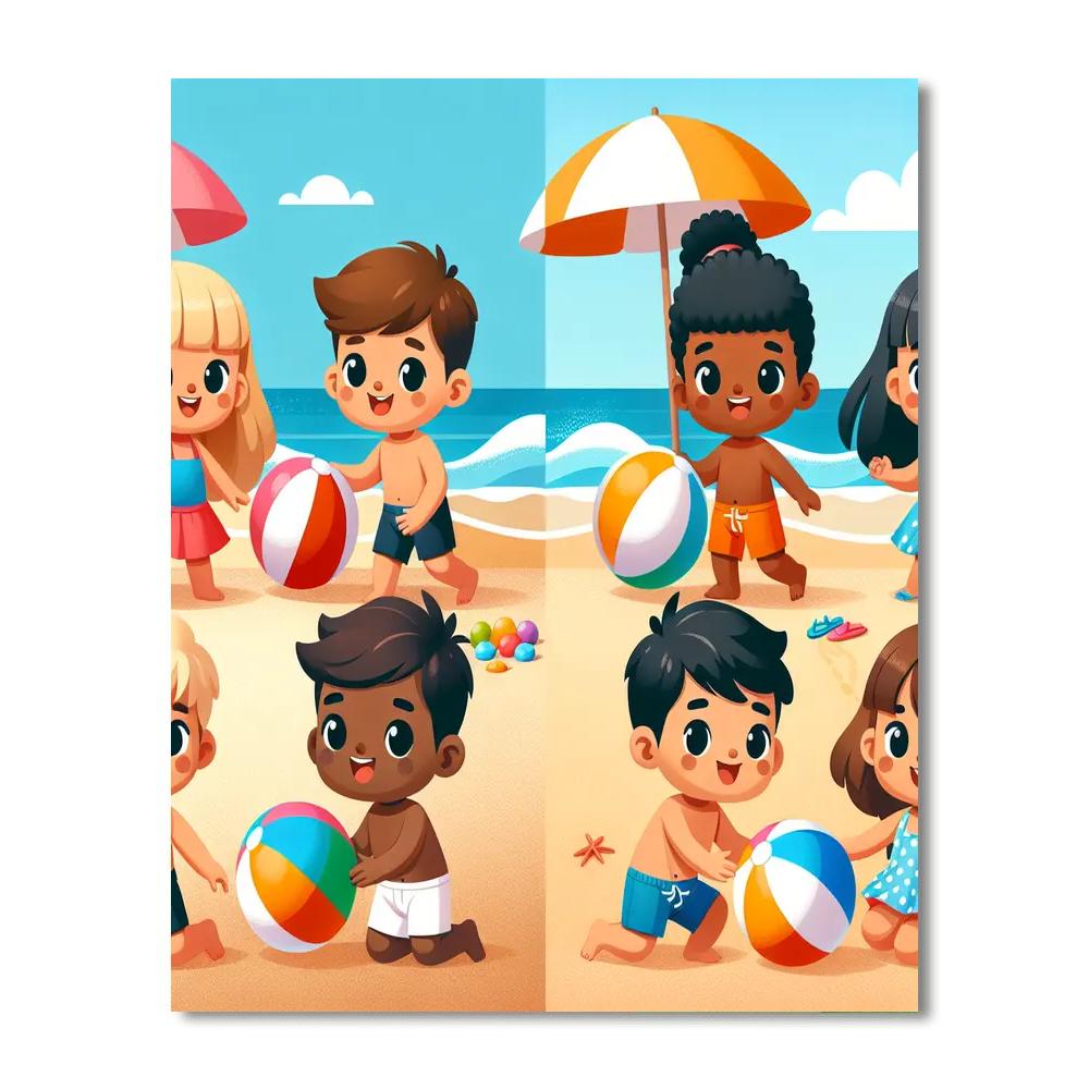 Summer Beach Party Paint By Numbers