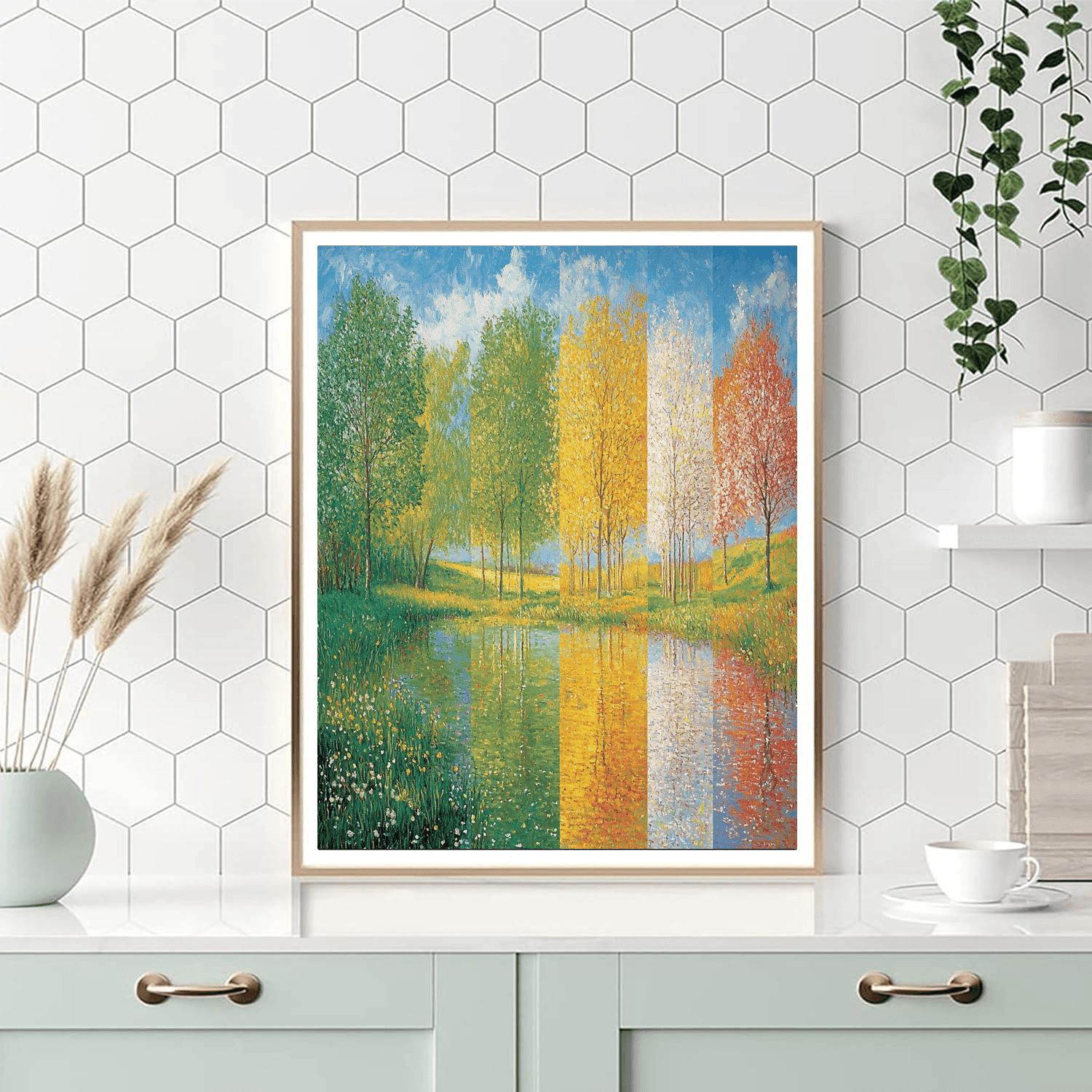 Claude Monet Inspired Dance Of Seasons  Paint By Numbers Art