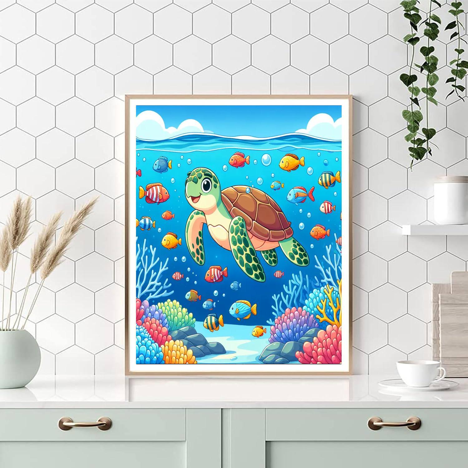 Aquatic Ocean Life Paint By Numbers Art