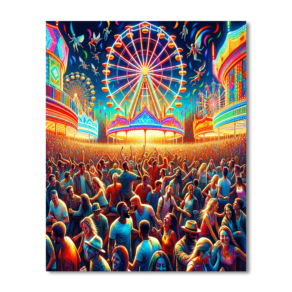 Joyful Carnival Day Paint By Numbers Art