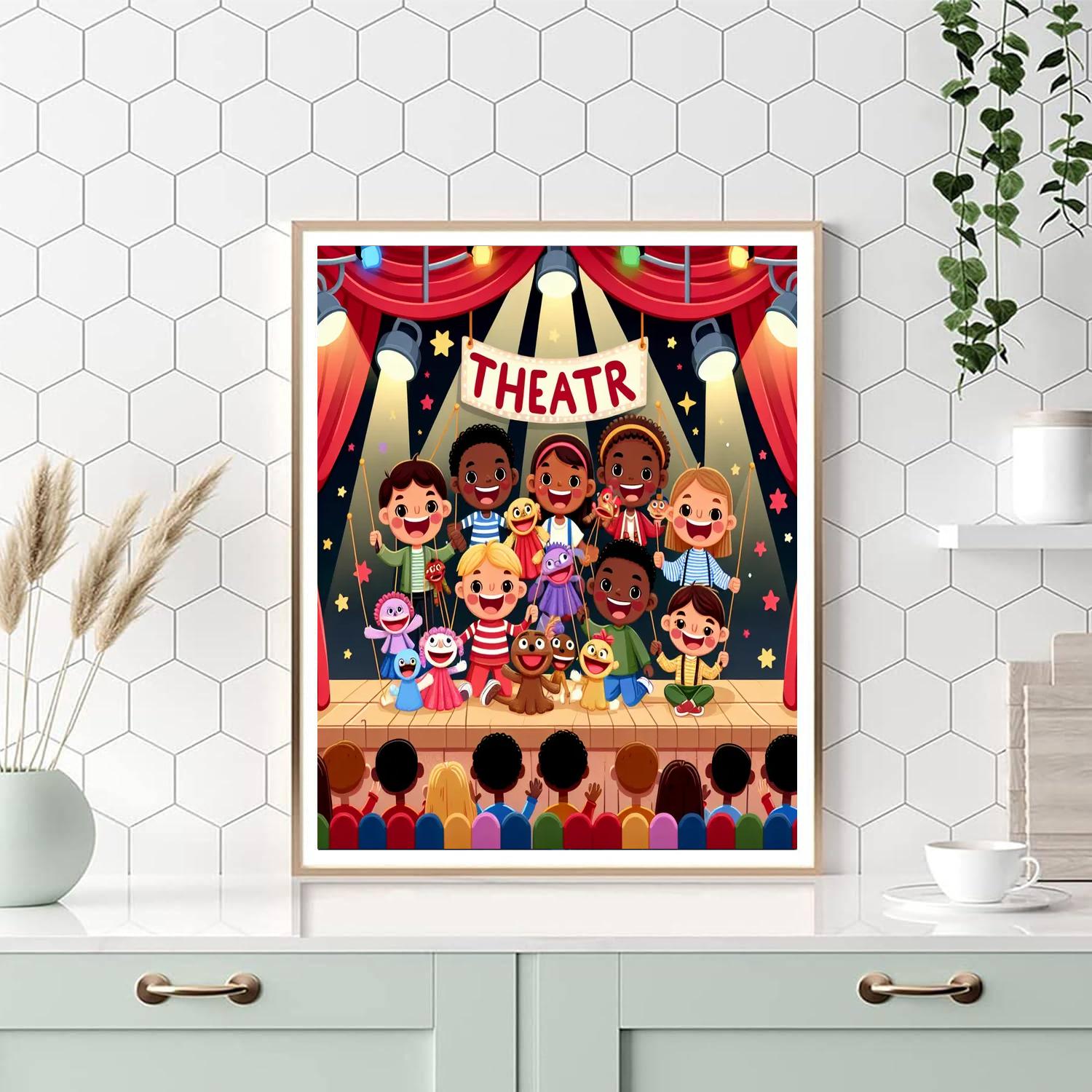 Magical Puppet Theater Paint By Number