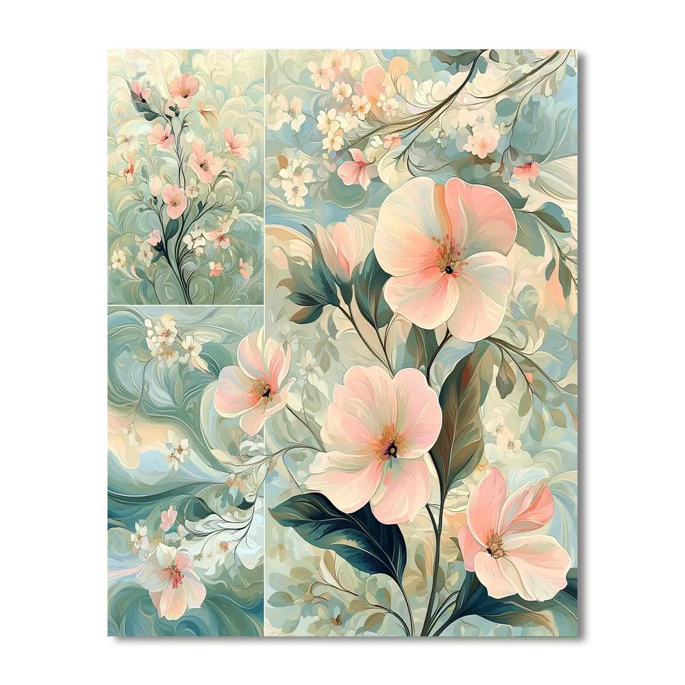 Alphonse Mucha Inspired Botanical Medley  DIY Paint By Numbers