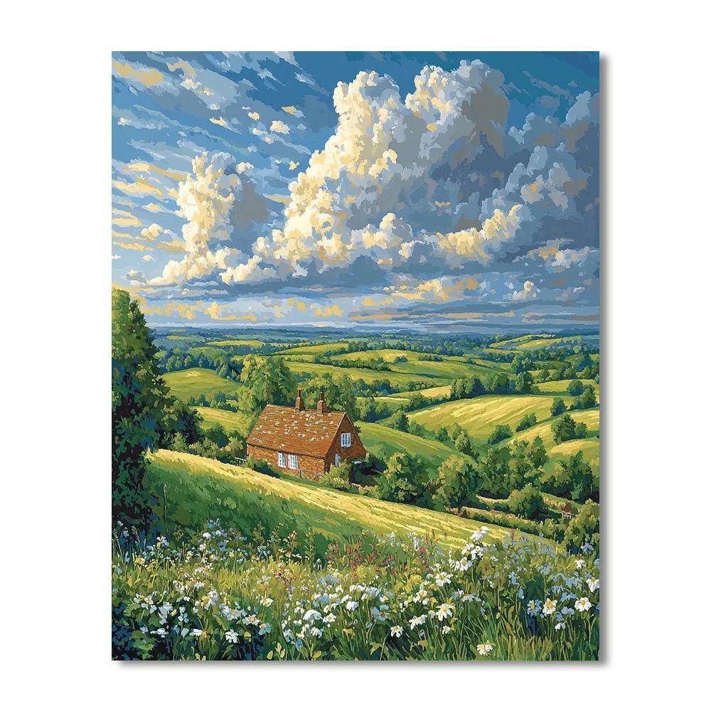 John Constable Inspired Charming Rural Landscape  Paint By Numbers Kits