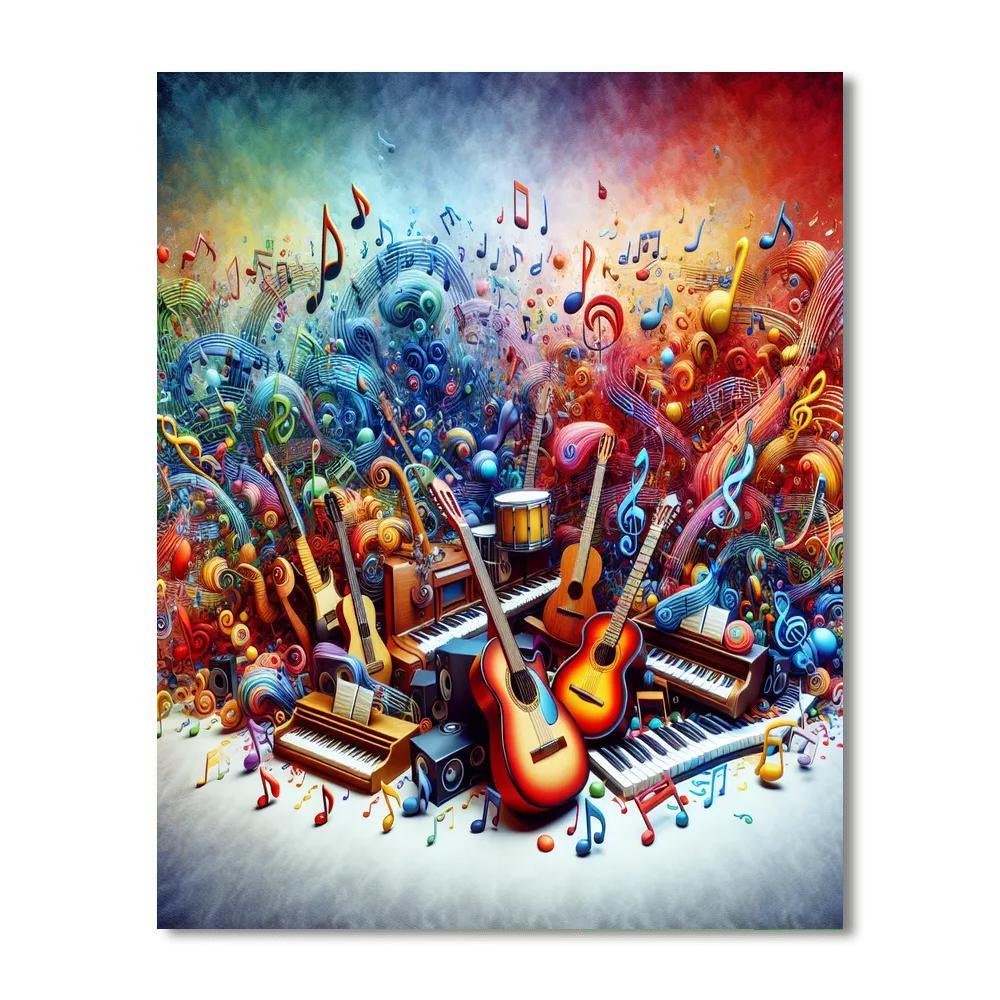 Colorful Musical Journey Numbered Painting Kits