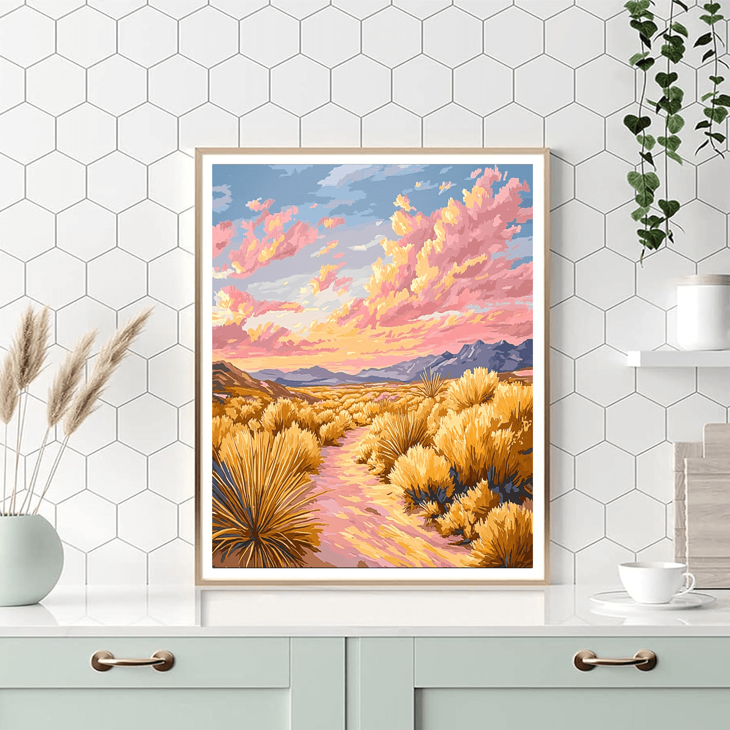 Georgia O'Keeffe Inspired Desert Dawn  Paint By Numbers