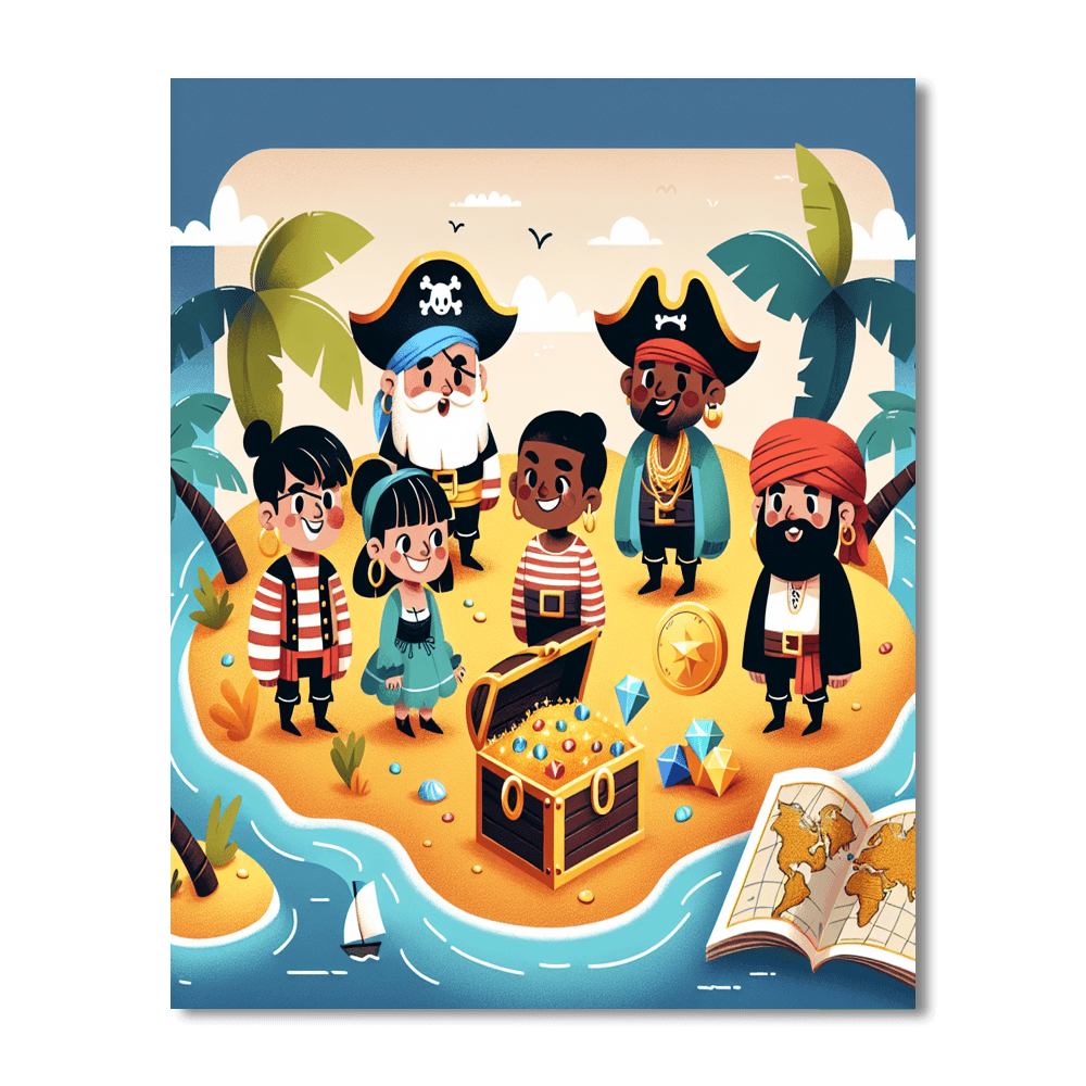 Pirate Pals And The Treasure Island Paint By Number
