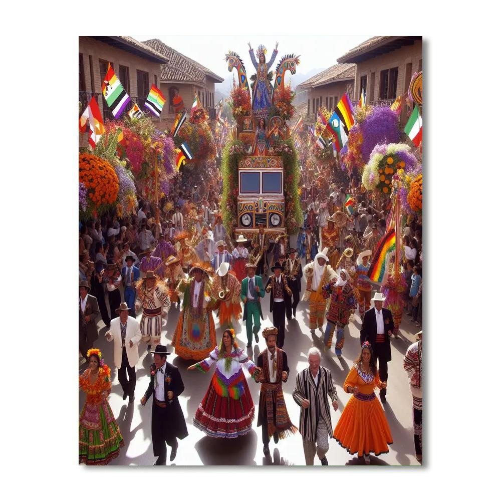 Fiesta De La Tirana Number Painting