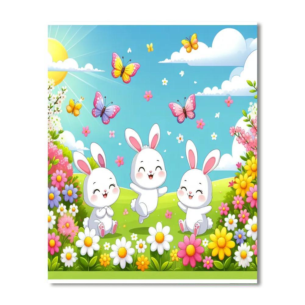 Playful Springtime Adventure Paint By Number