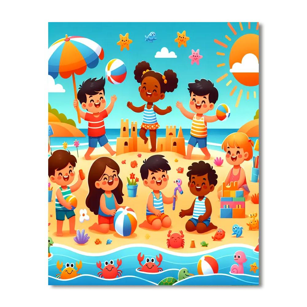 Fun In The Sun Beach Party Paint By Numbers