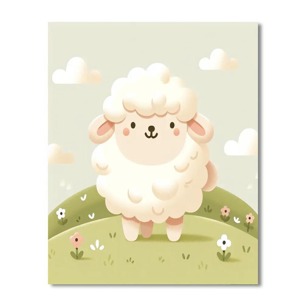 Cuddly Woolly Sheep DIY Paint By Numbers