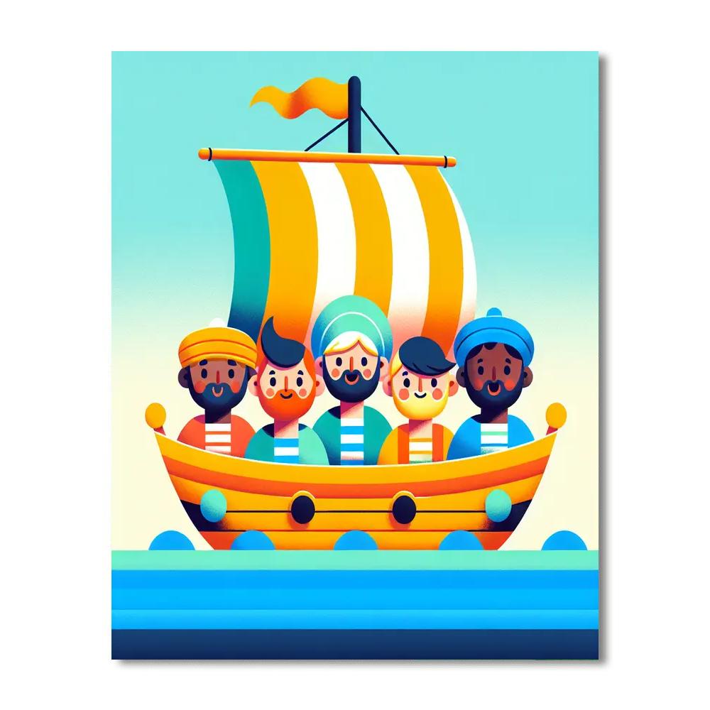 Sailing Adventures Ahoy Number Painting