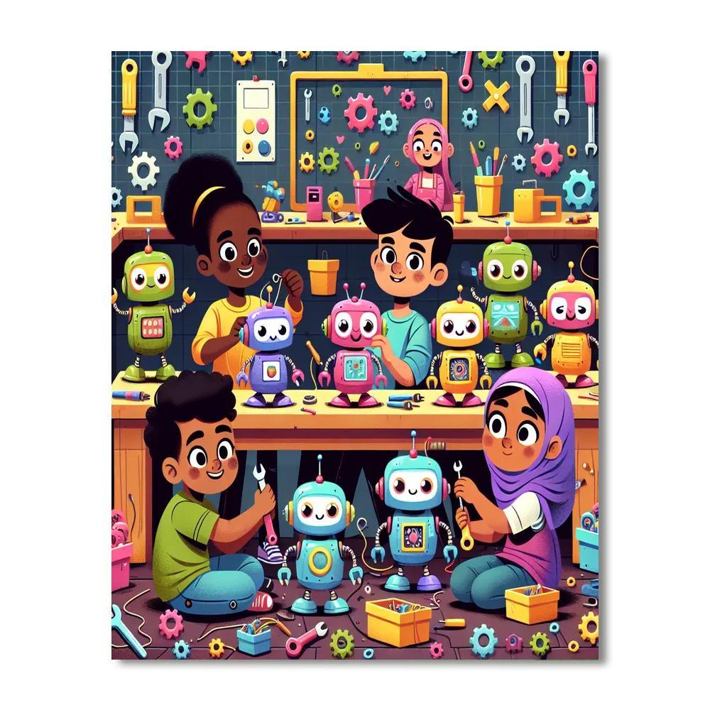 Imaginative Robot Playtime Paint By Numbers Kits