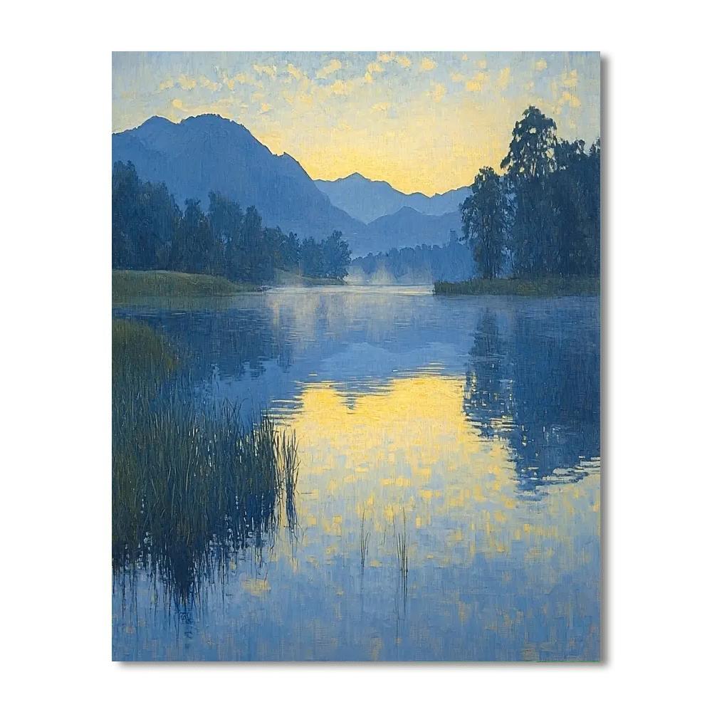 James McNeill Whistler Inspired Dawn Over Water  Number Painting