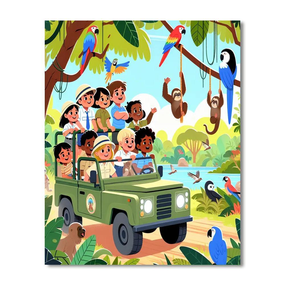 Rainforest Safari Expedition Paint By Numbers