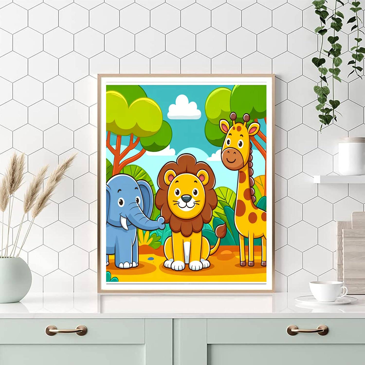 Safari Jungle Jamboree Paint By Numbers