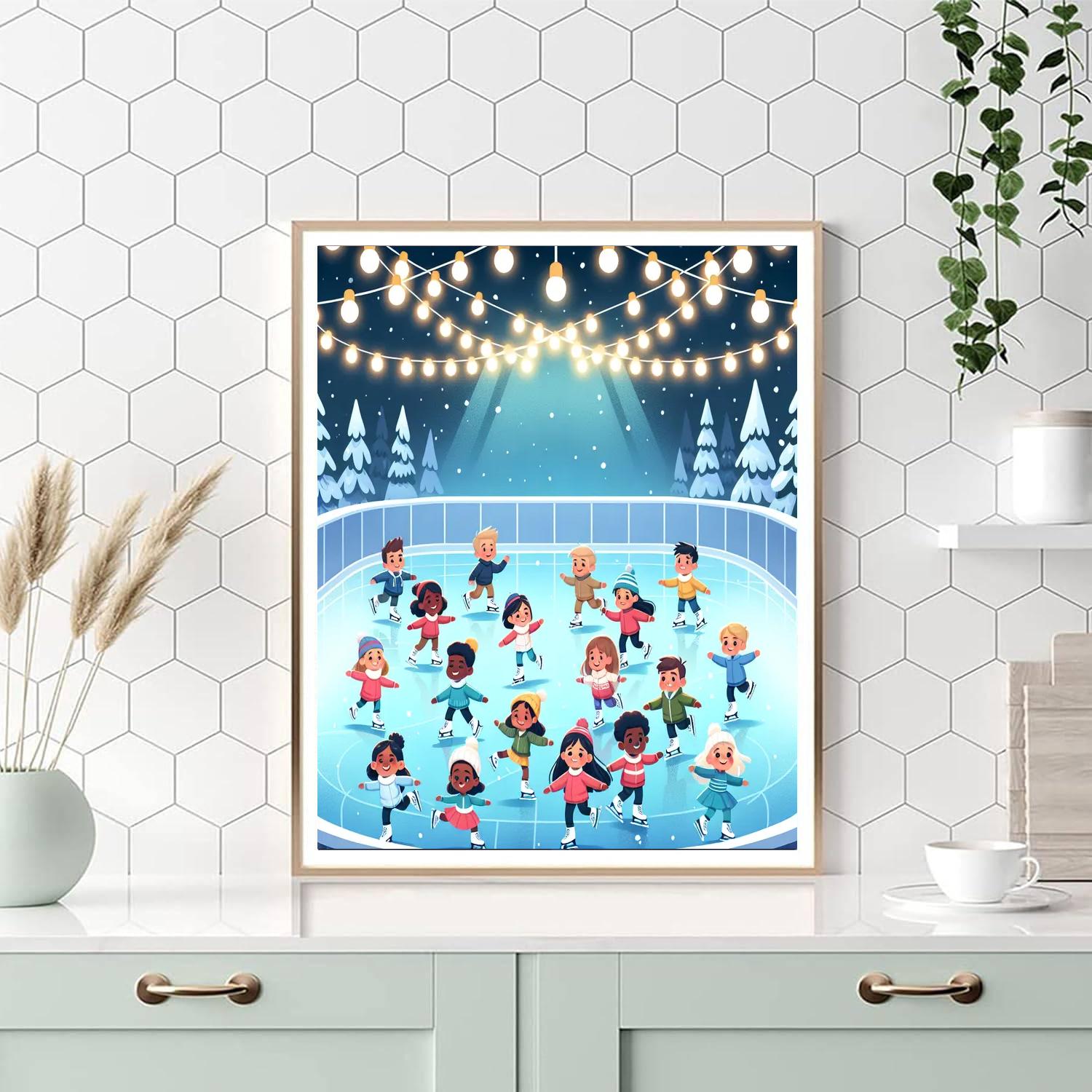 Joyful Ice Skating Rink Paint By Color