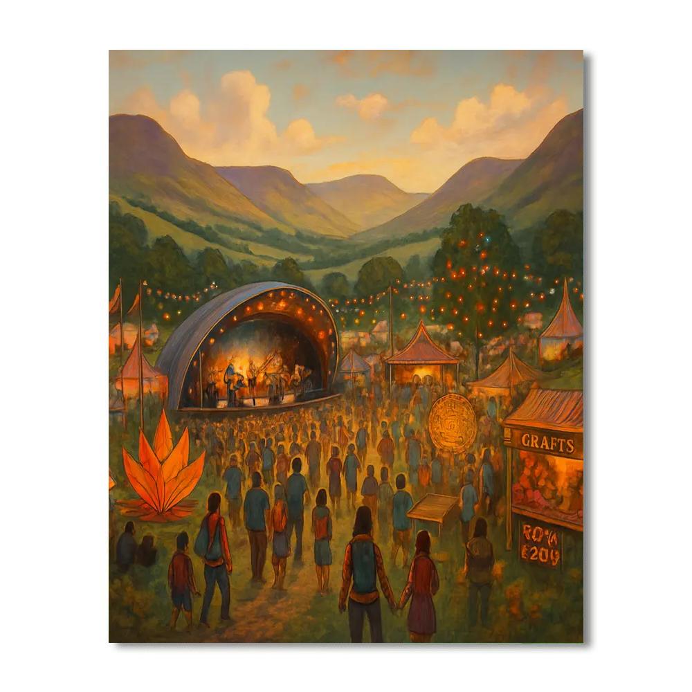 Green Man Festival - Brecon Beacons, Wales Painting Number Kit
