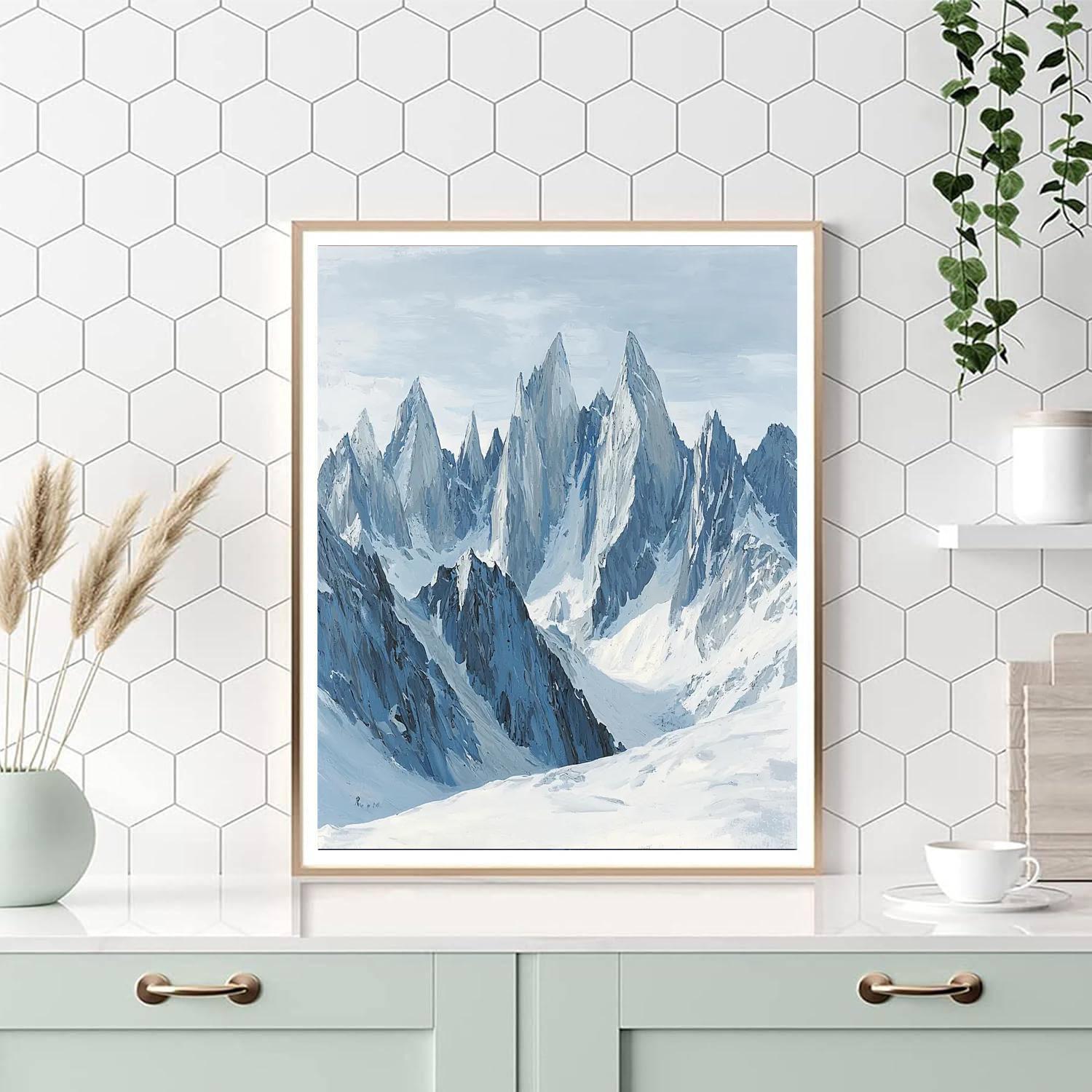 Michelangelo Inspired Mystic Peaks  DIY Paint By Numbers