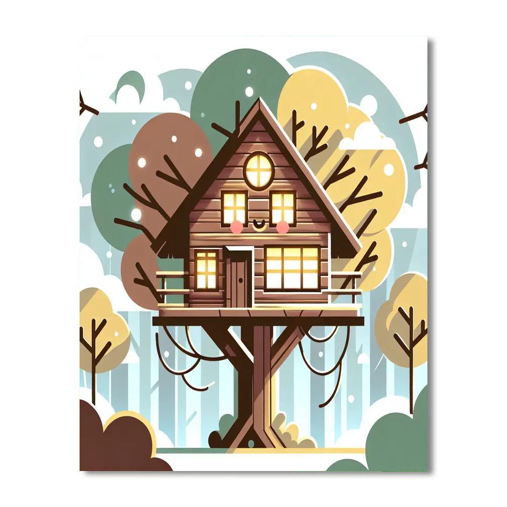 Joyful Treehouse DIY Paint By Numbers