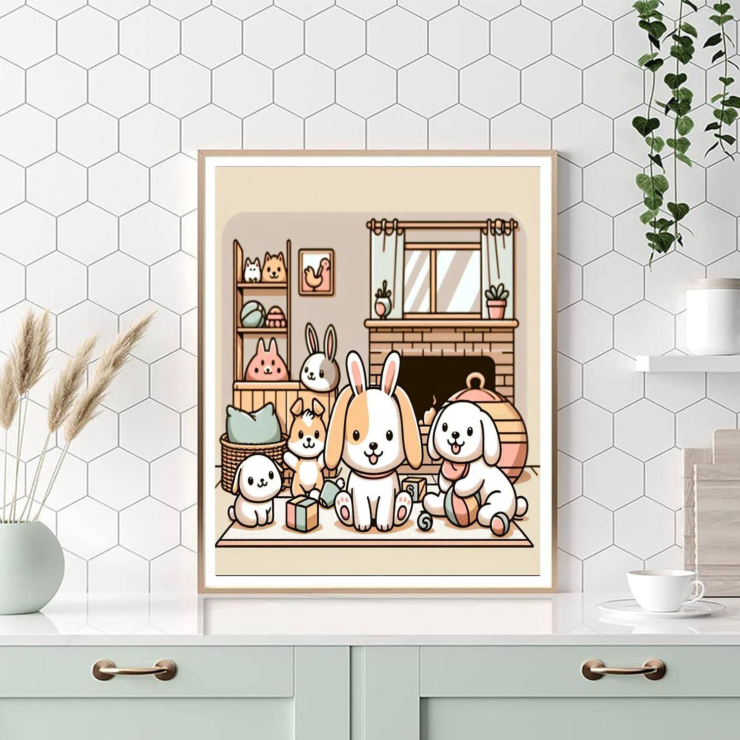 Cuddly Critters Cozy Home Paint By Numbers