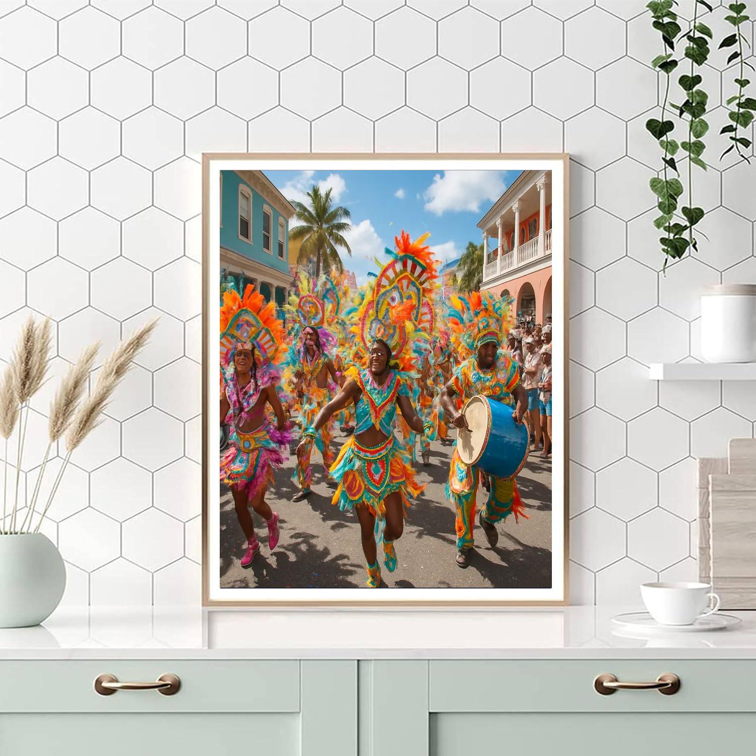 Junkanoo Parade - The Bahamas Paint By Numbers Art