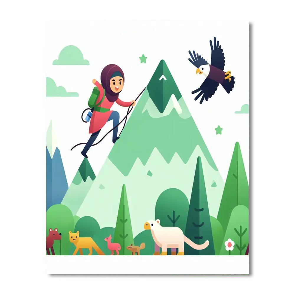 The Majestic Mountain Climb Painting Number Kit