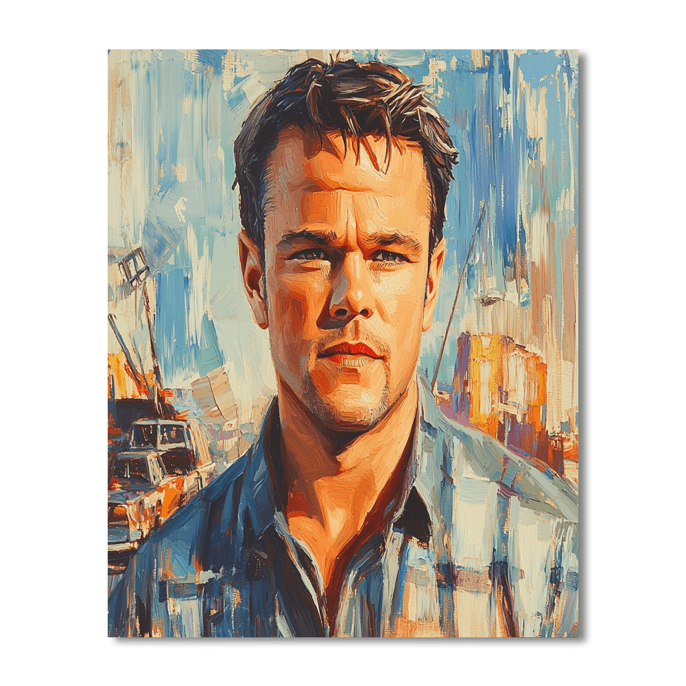 Matt Damon: The Versatile Journey Of A Hollywood Icon Painting By Numbers Kit