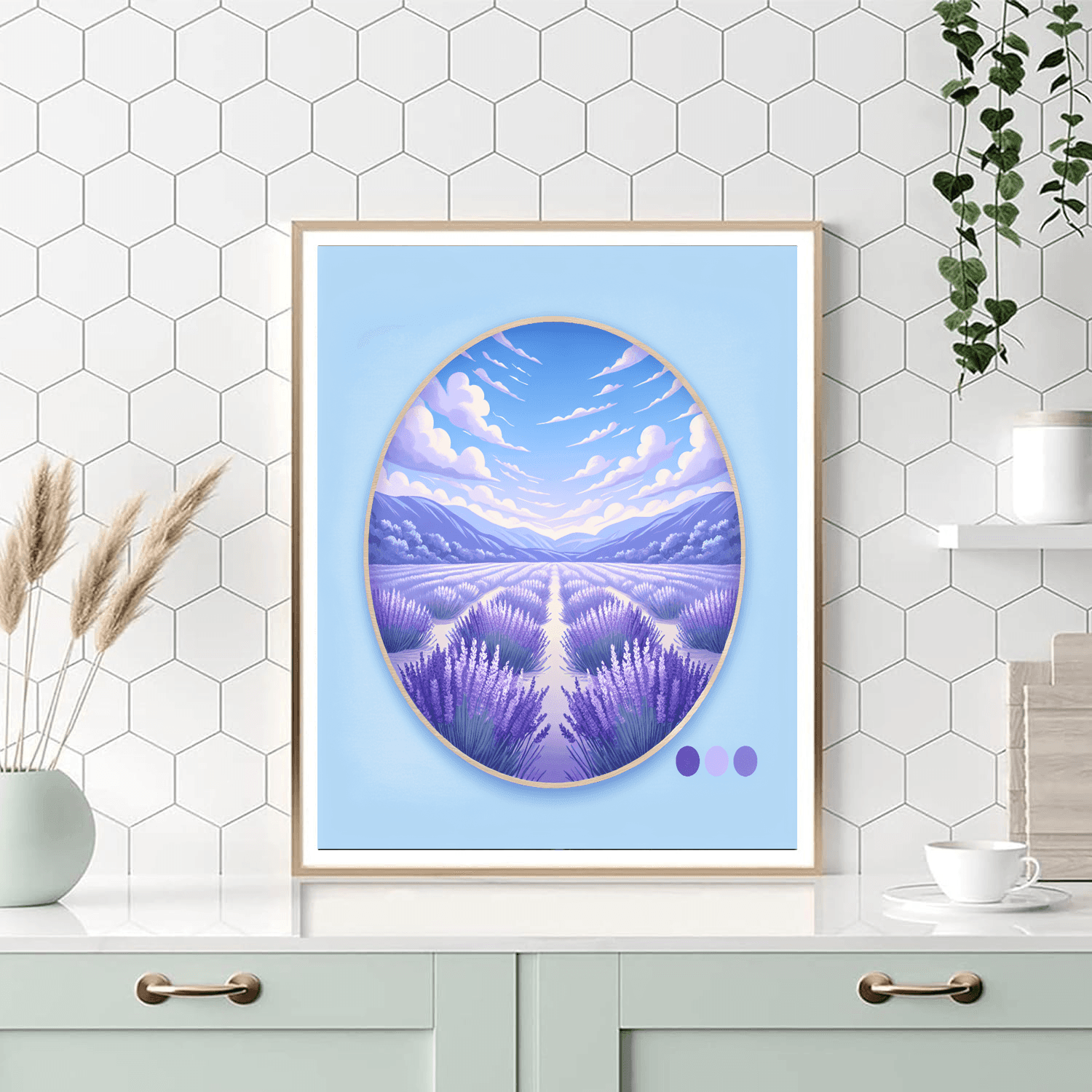 Blissful Lavender Landscape DIY Paint By Numbers