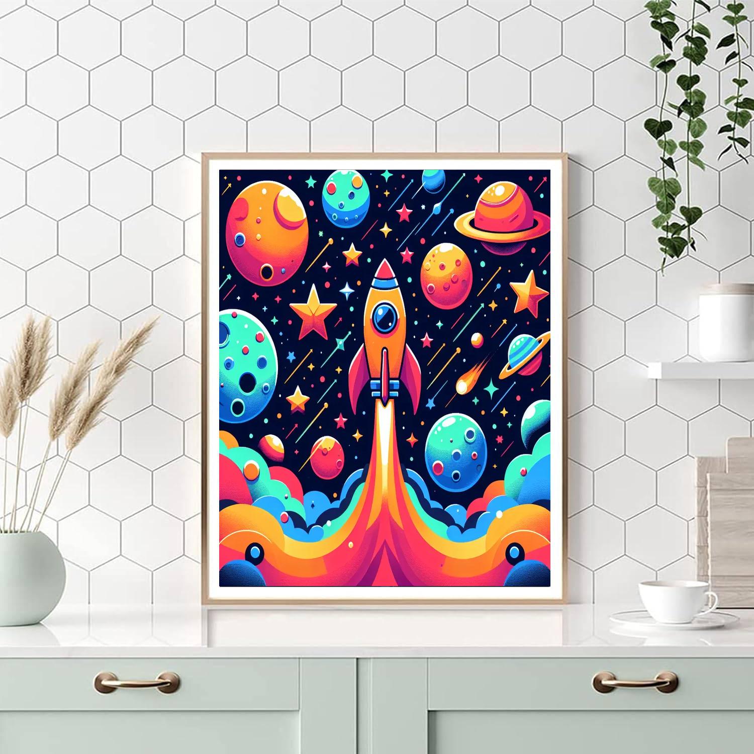 Rambunctious Rocket Rides Numbered Painting Kits