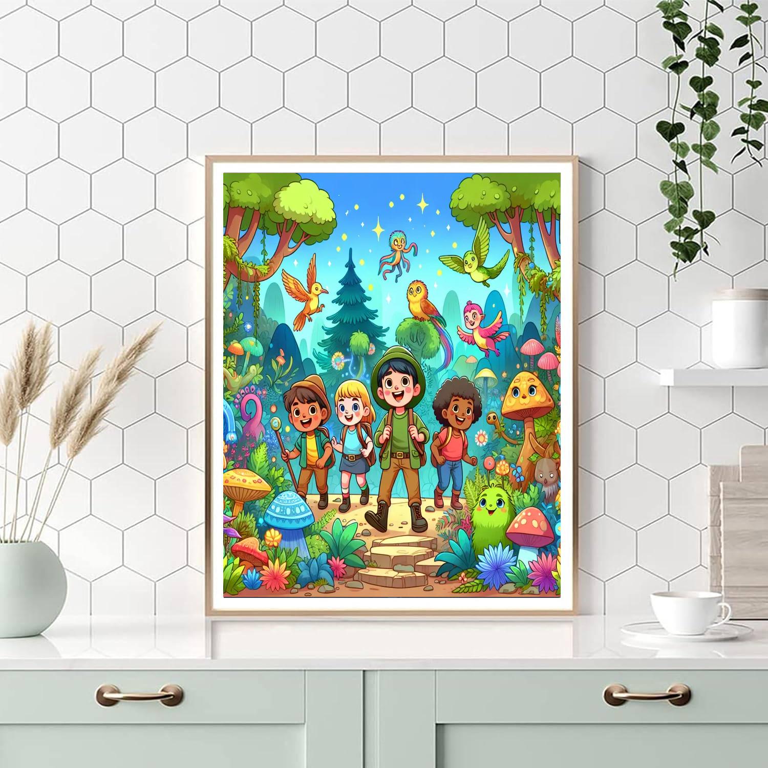 Adventurers In The Enchanted Forest DIY Paint By Numbers