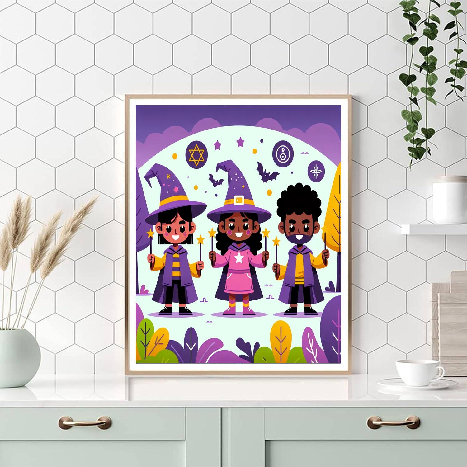 Woodland Wizard School Paint By Number