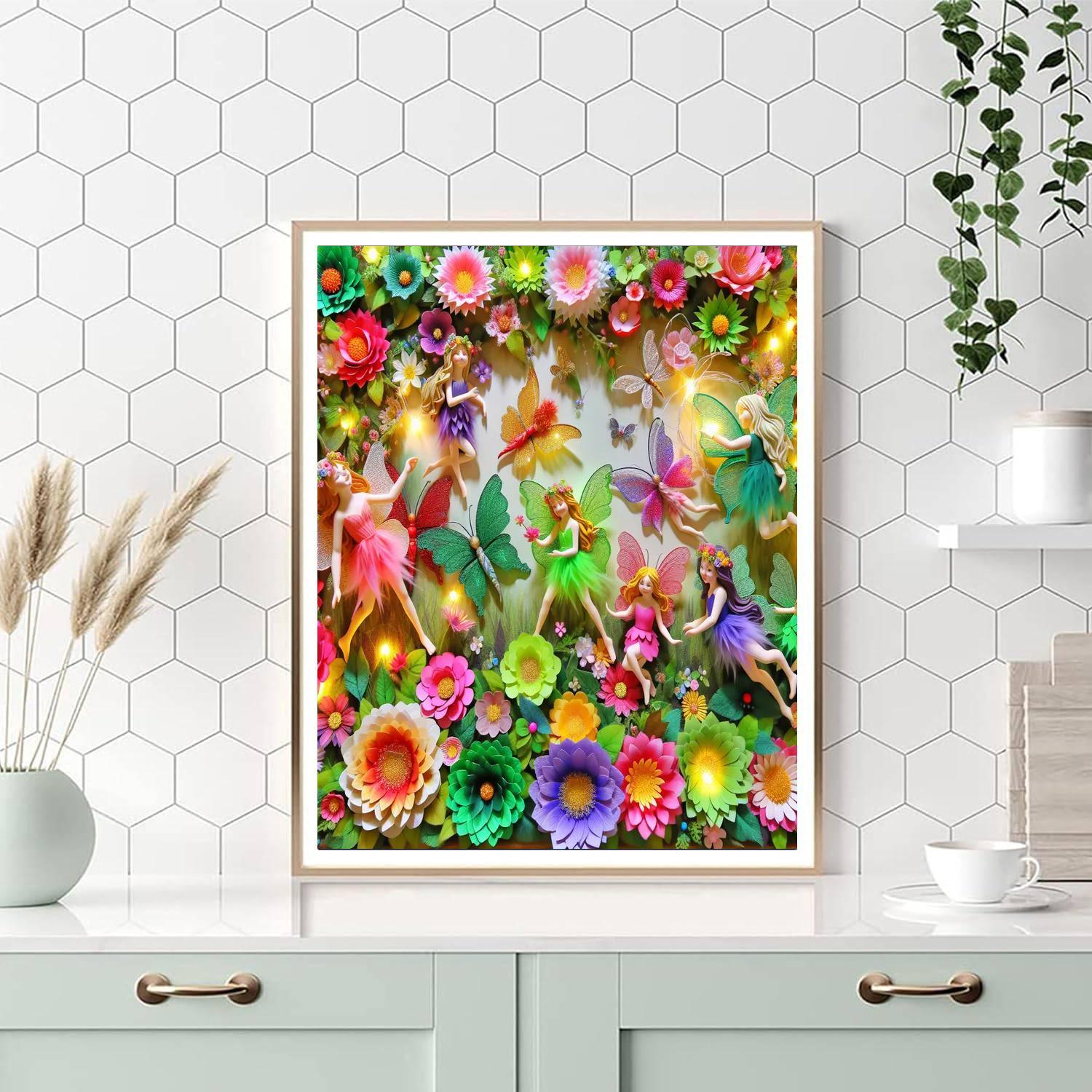 Dazzling Fairy Garden DIY Paint By Numbers