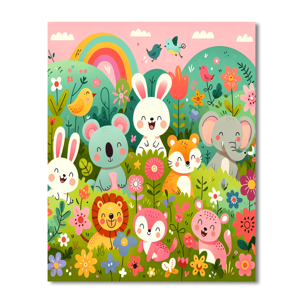 Cuddly Critter Caper DIY Paint By Numbers