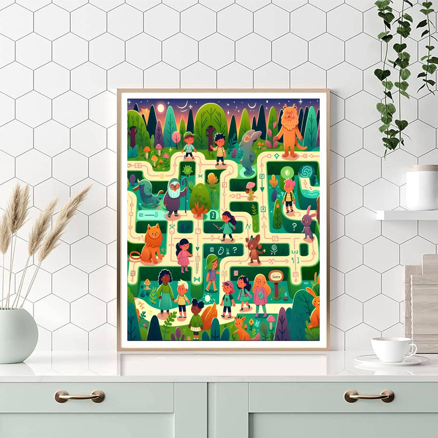 Mystic Woodland Maze Paint By Number