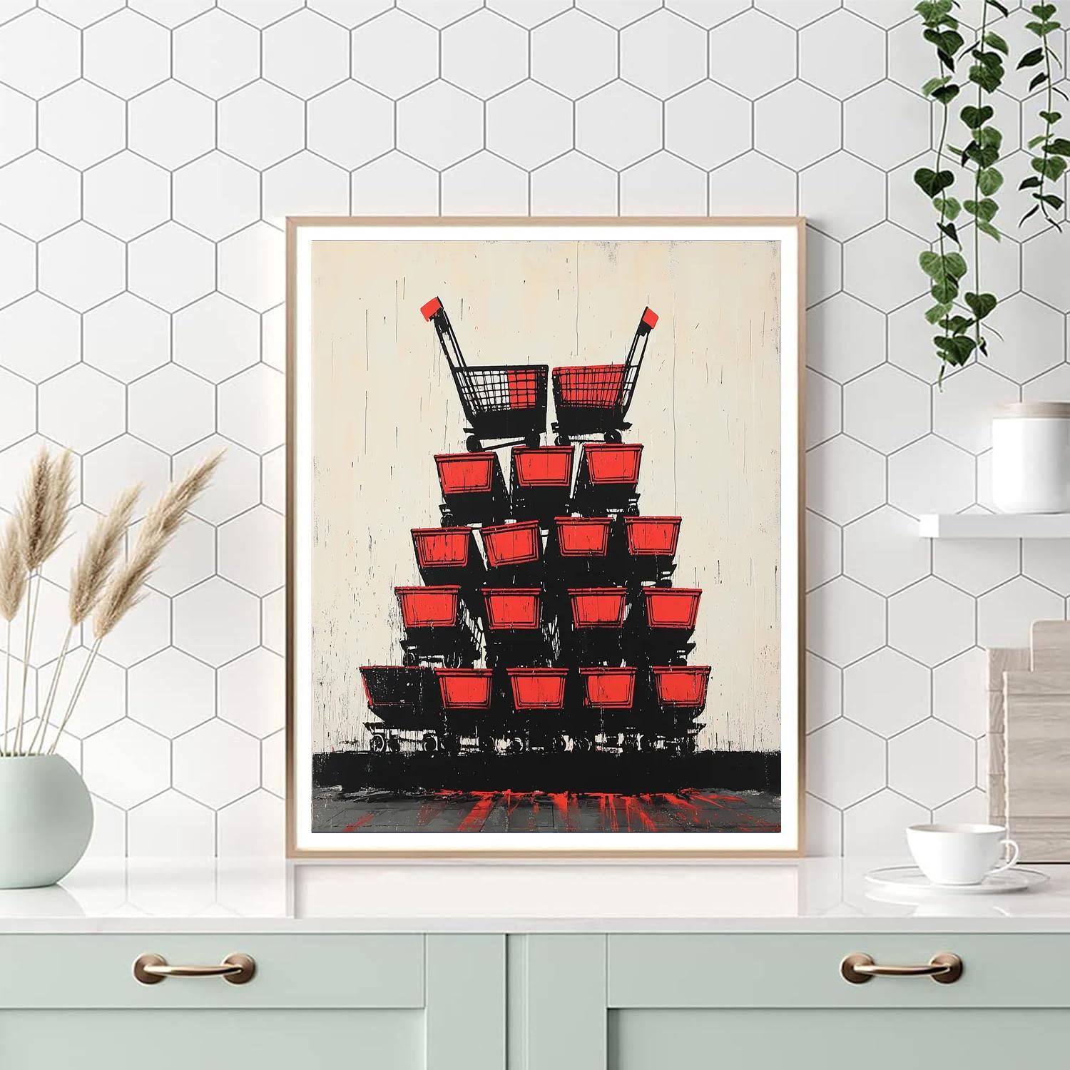 Banksy Inspired Consumerism Collapse  Paint By Number