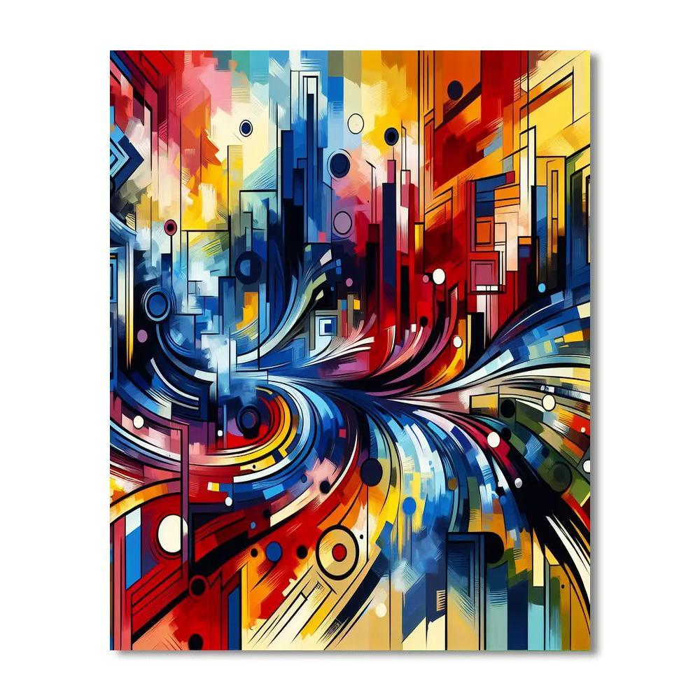 Urban Graffiti Scene Paint By Color