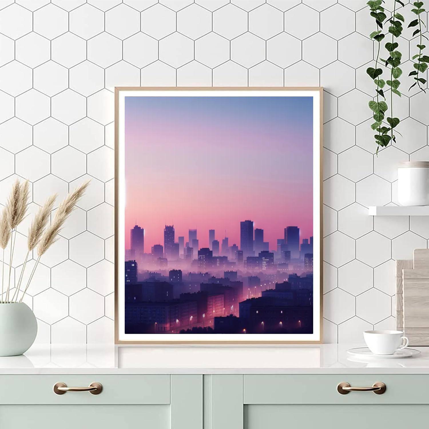 Pastel Skyline Painting Number Kit