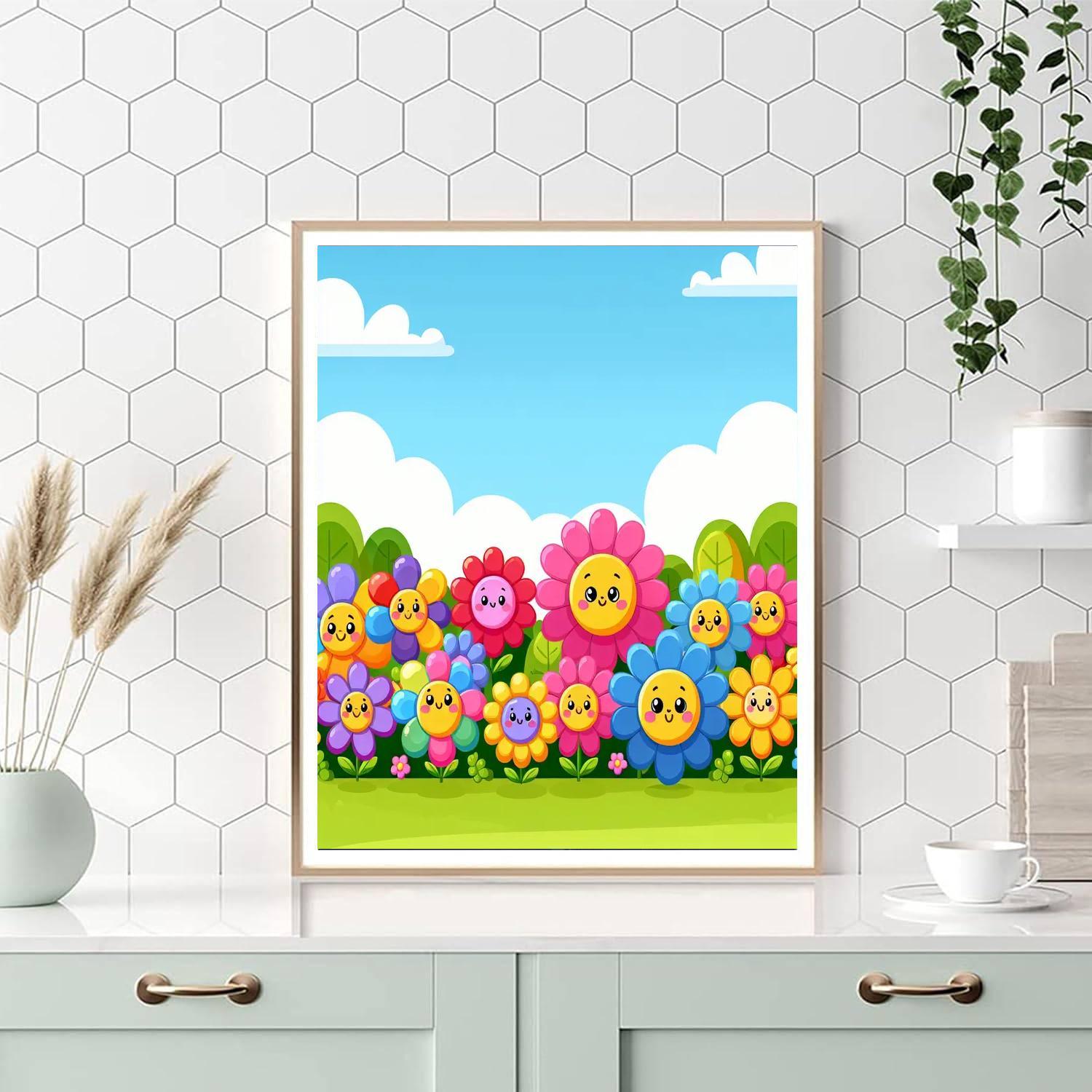 Bright Flower Garden Paint By Number