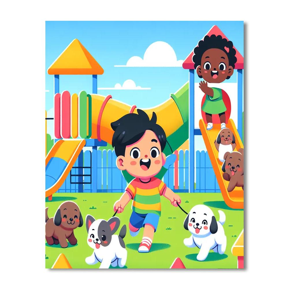 Puppy Palooza Playground Numbered Painting Kits