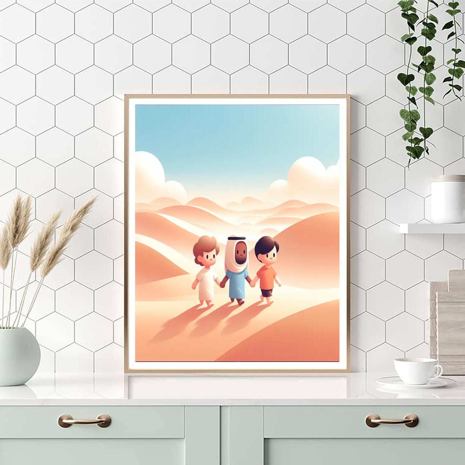 Serene Sand Dune Stroll Numbered Painting Kits