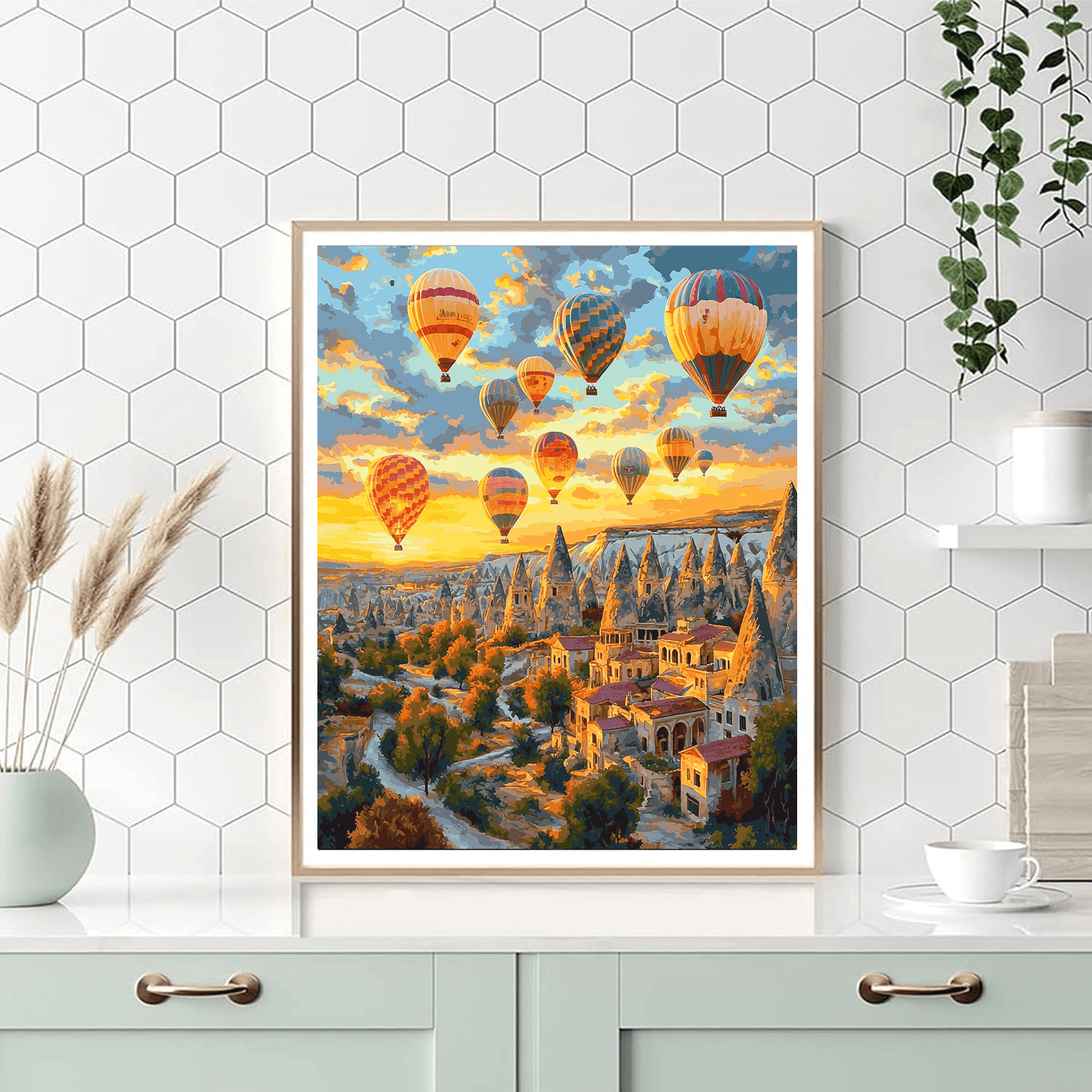 Cappadocia Hot Air Balloons Number Painting